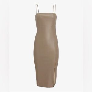 Body Contour Faux Leather Cami Dress